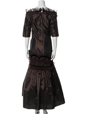 Naeem Khan Silk Long Dress