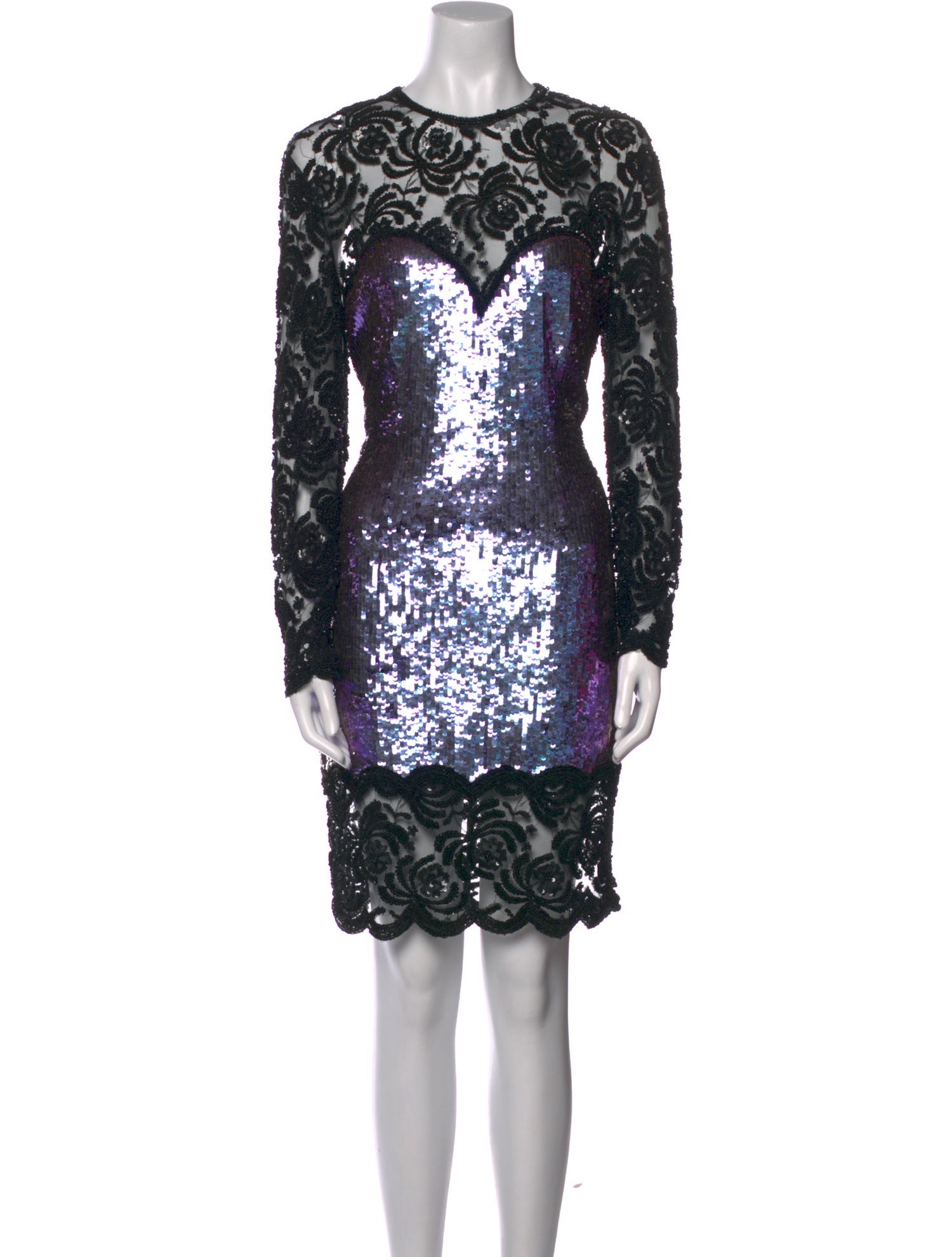 Naeem Khan Sequin Knee-Length Dress