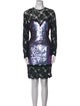 Naeem Khan Sequin Knee-Length Dress