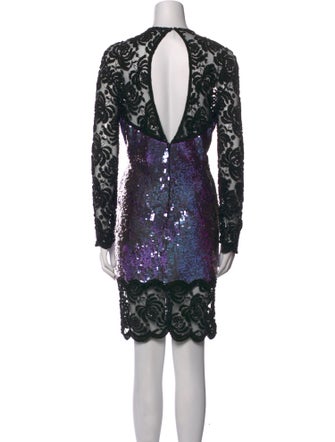 Naeem Khan Sequin Knee-Length Dress