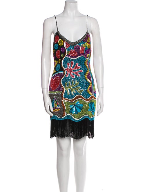 Naeem Khan Printed Knee-Length Dress