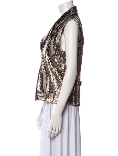 Naeem Khan Leather Printed Vest