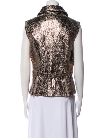 Naeem Khan Leather Printed Vest