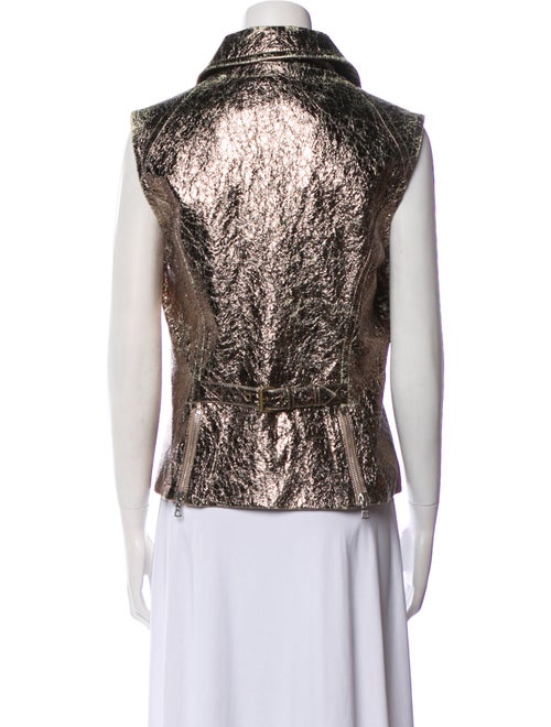 Naeem Khan Leather Printed Vest