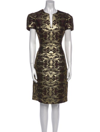 Naeem Khan Printed Knee-Length Dress