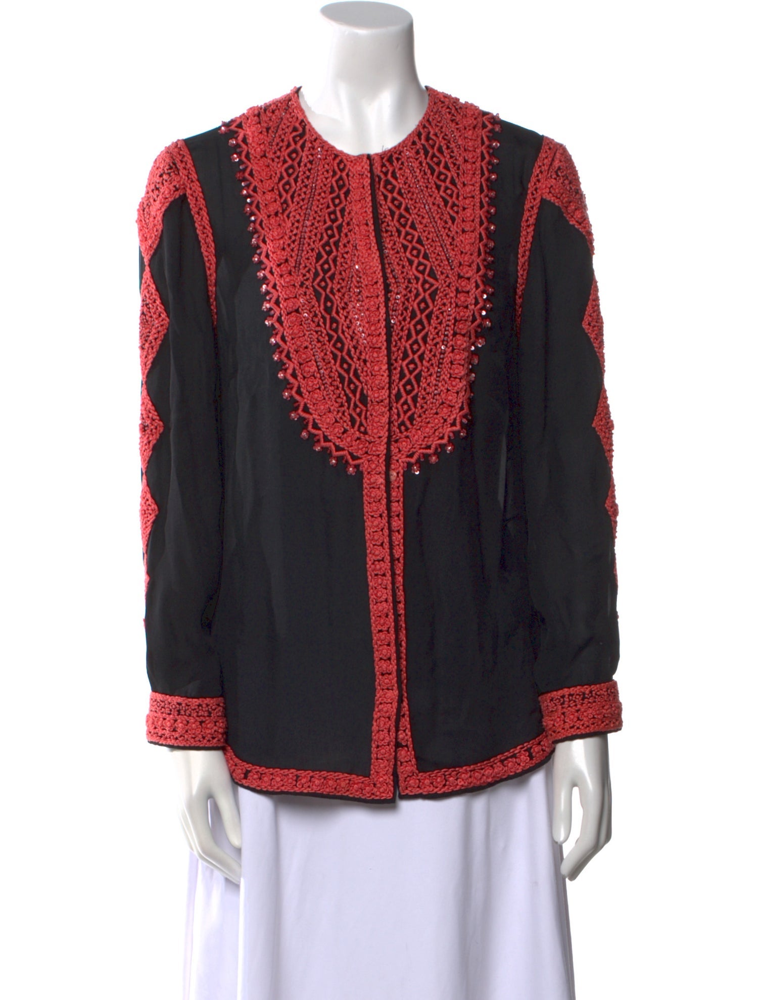 Naeem Khan Silk Printed Tunic