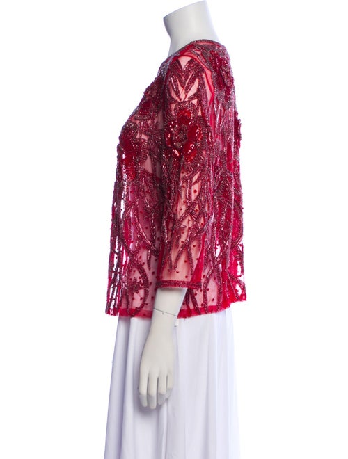 Naeem Khan Nylon Patterned Evening Jacket