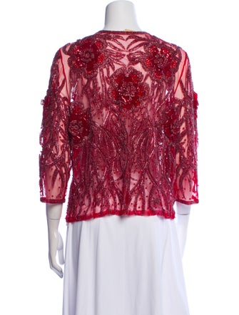 Naeem Khan Nylon Patterned Evening Jacket