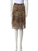 Naeem Khan Silk Knee-Length Skirt