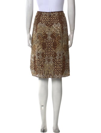Naeem Khan Silk Knee-Length Skirt