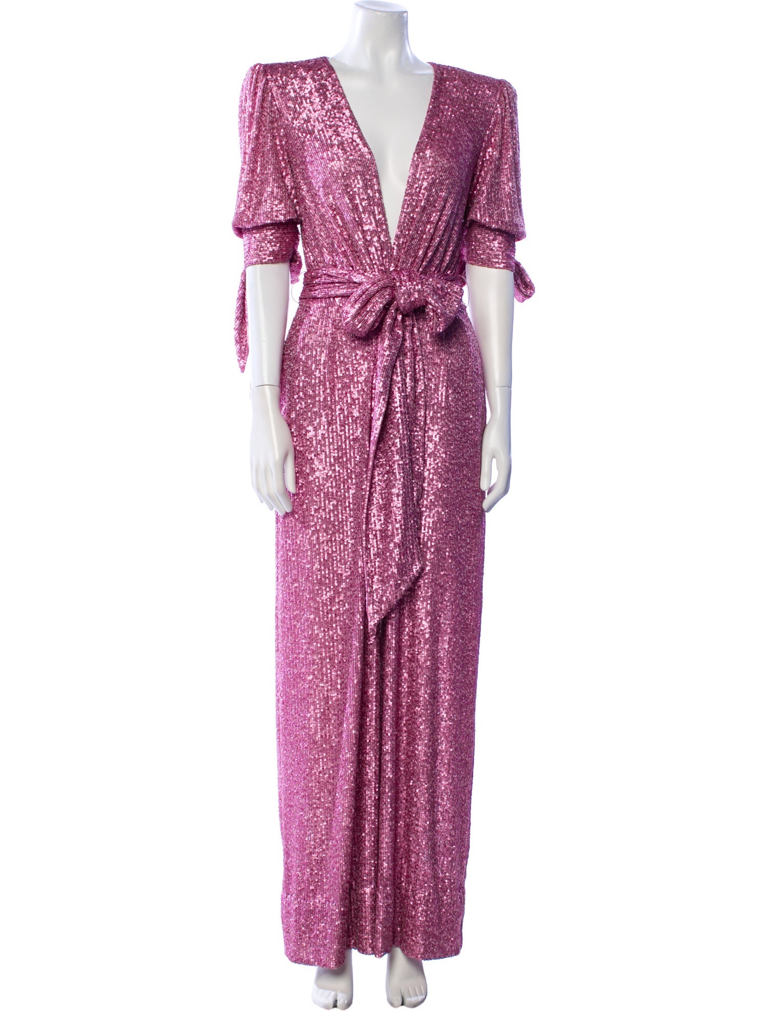 Naeem Khan Plunge Neckline Jumpsuit