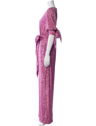 Naeem Khan Plunge Neckline Jumpsuit