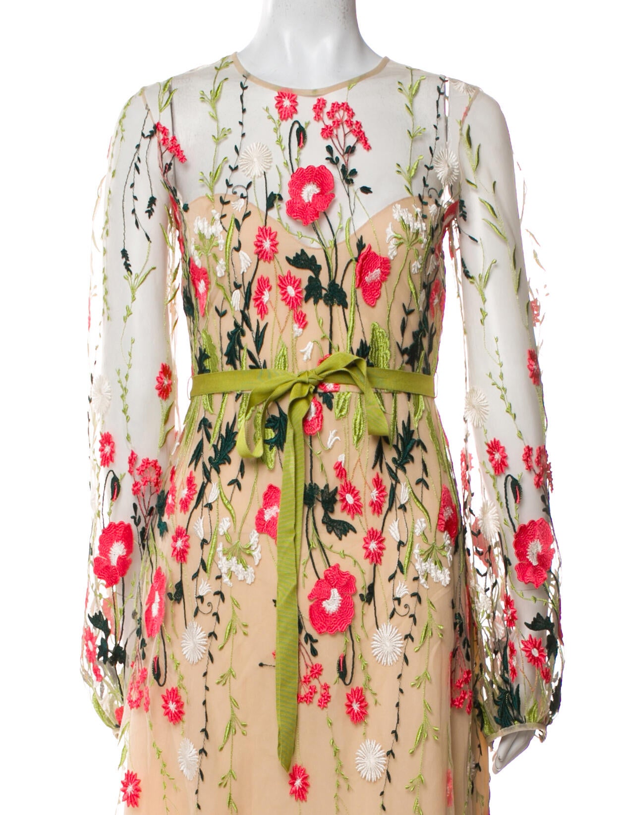 Naeem Khan Floral Print Long Dress