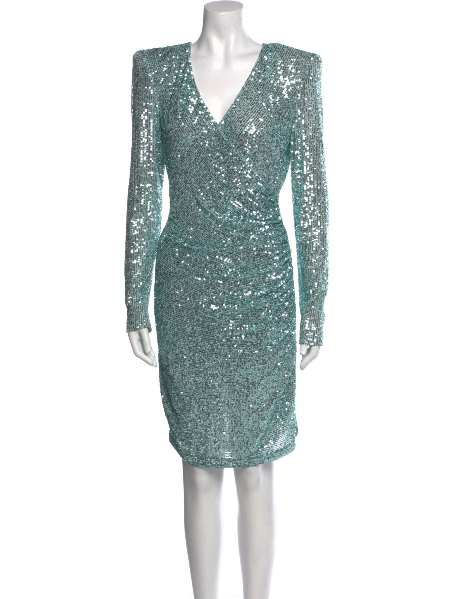 Naeem Khan V-Neck Knee-Length Dress