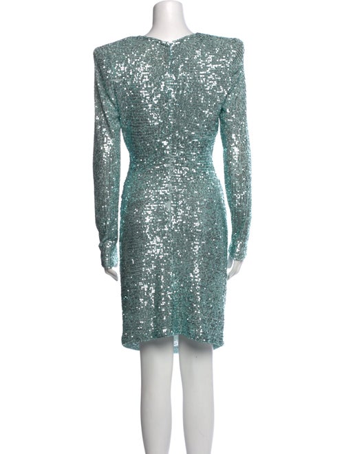 Naeem Khan V-Neck Knee-Length Dress