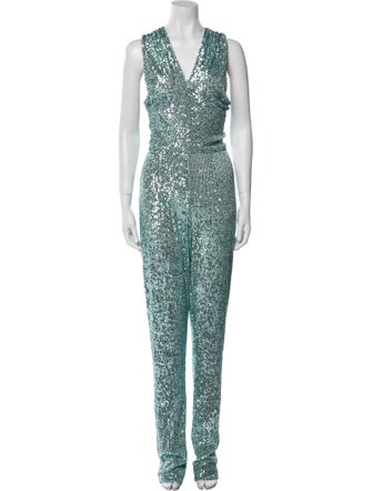 Naeem Khan V-Neck Jumpsuit