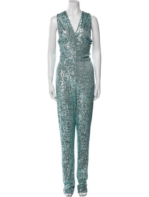 Naeem Khan V-Neck Jumpsuit