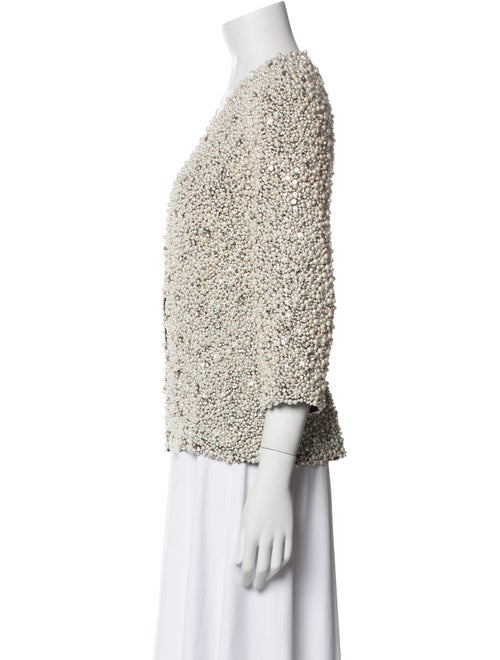 Naeem Khan Silk Printed Evening Jacket