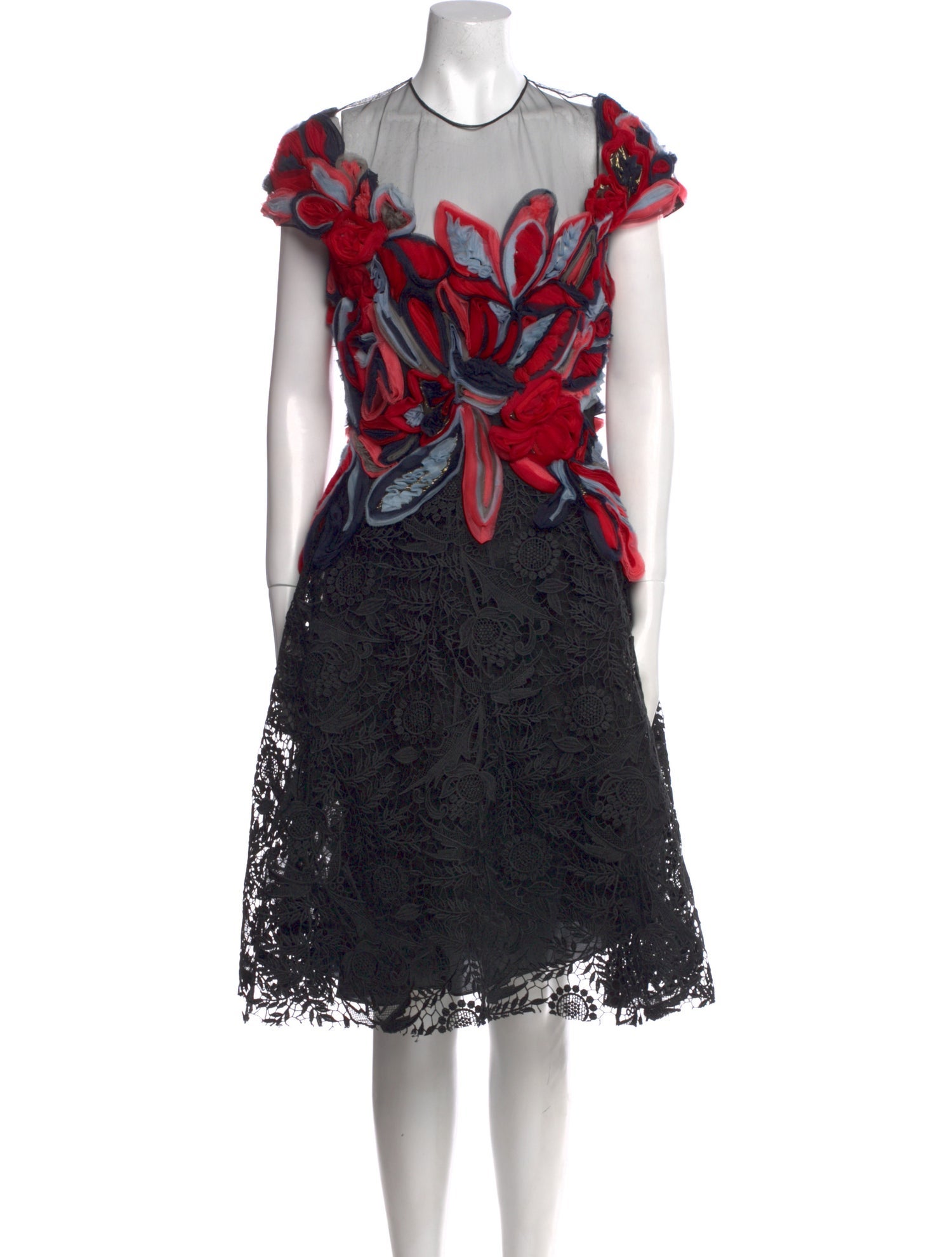 Naeem Khan Silk Midi Length Dress