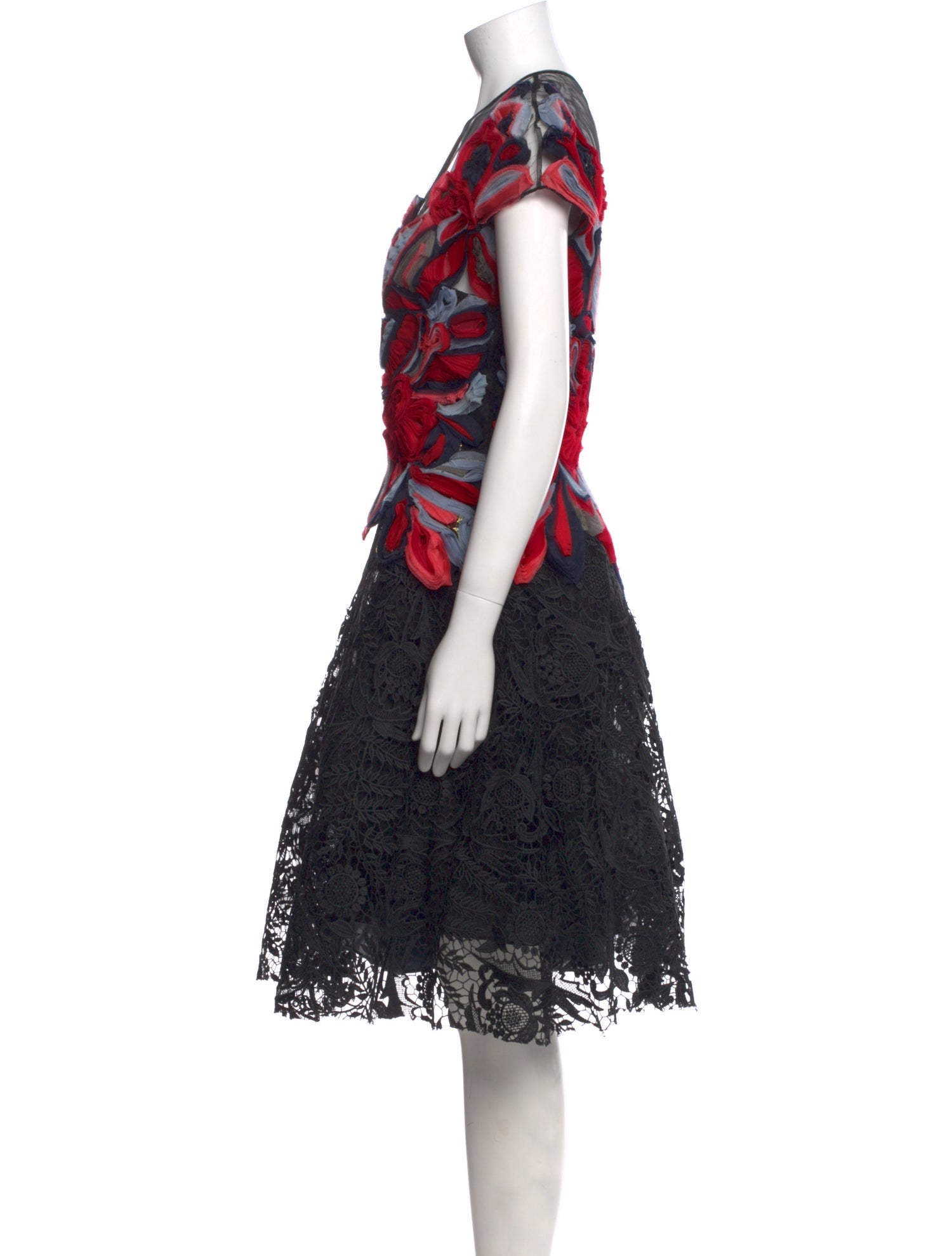 Naeem Khan Silk Midi Length Dress