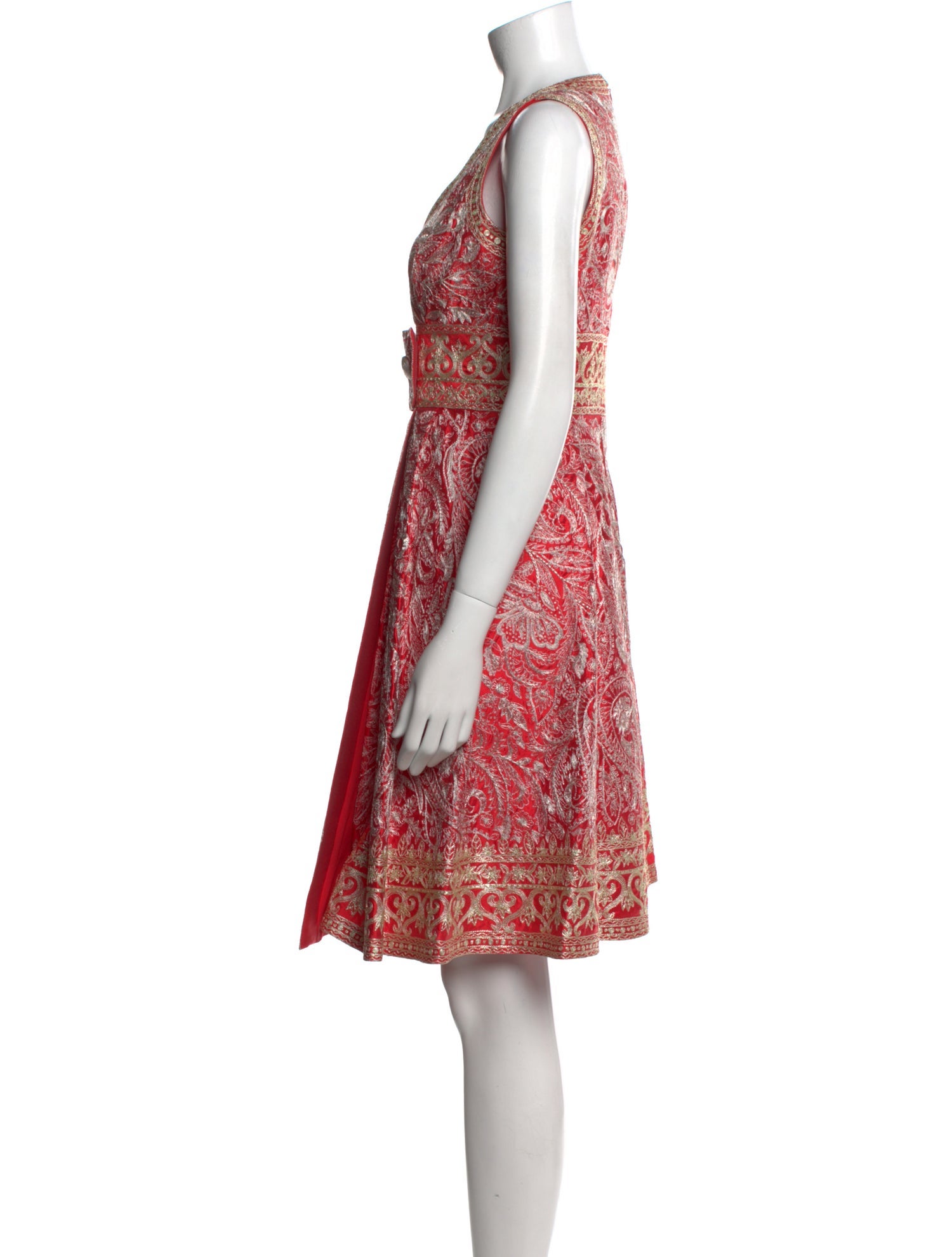 Naeem Khan Silk Knee-Length Dress