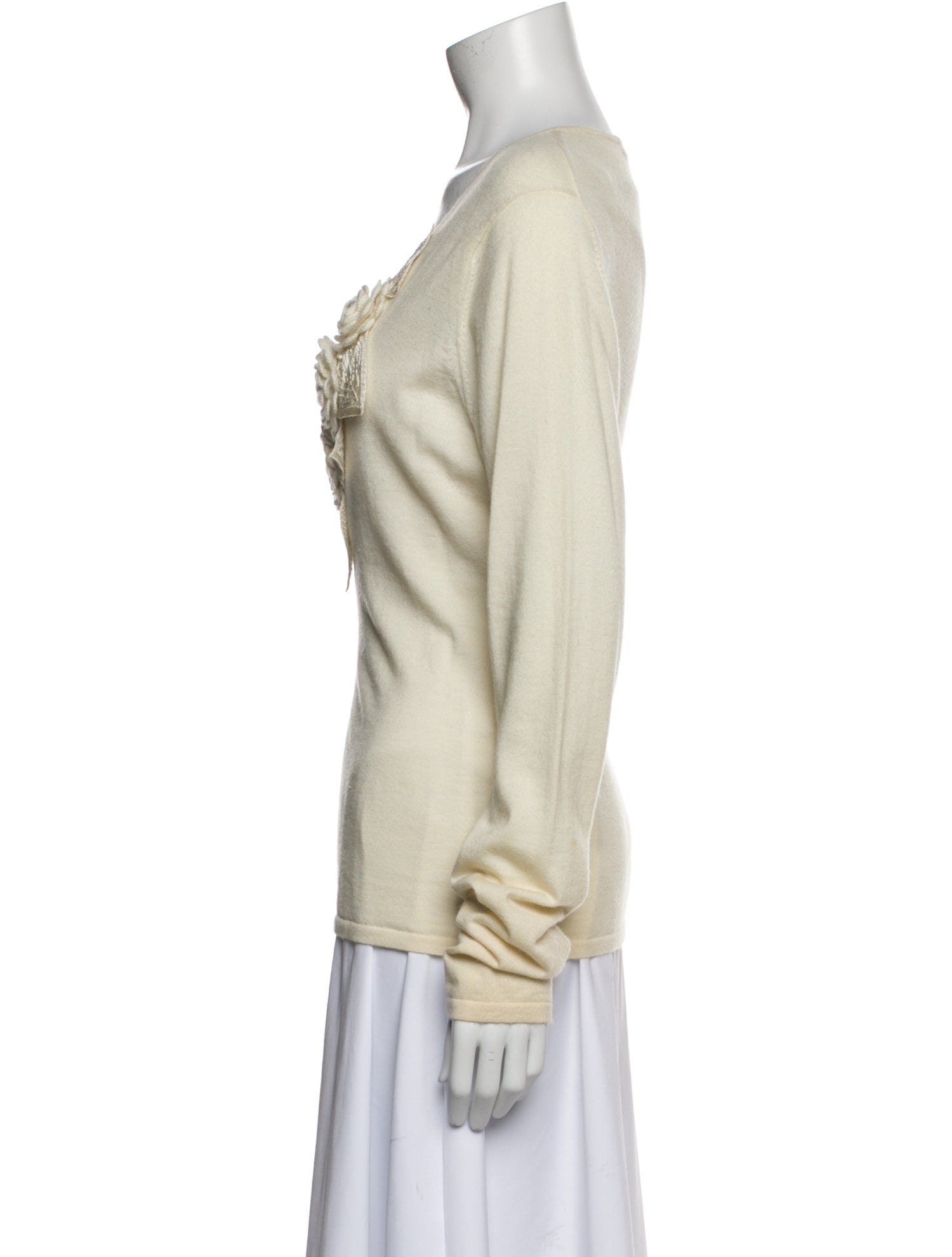 Naeem Khan Cashmere V-Neck Sweater