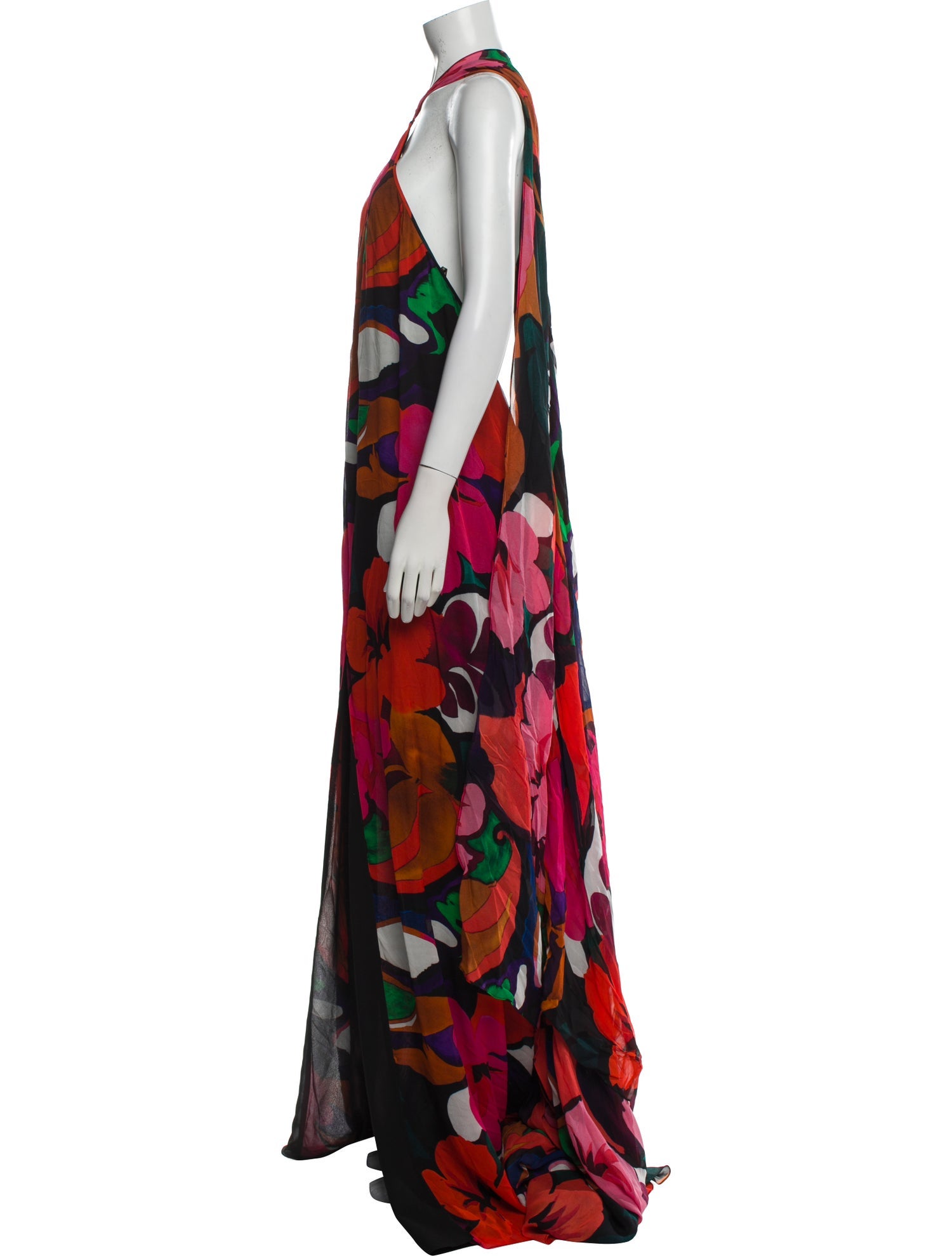 Naeem Khan Floral Print Long Dress