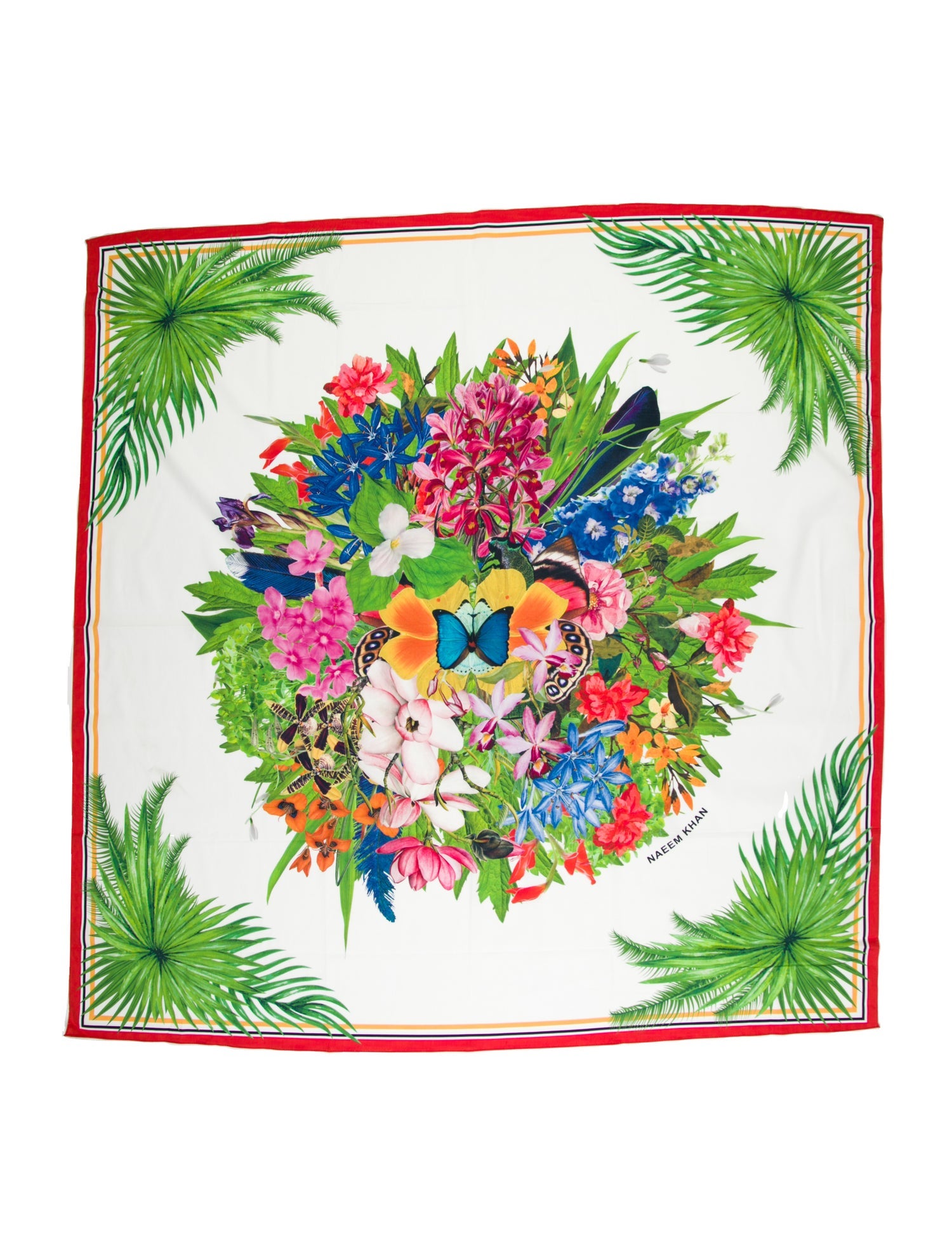 Naeem Khan Silk Floral Print Scarf