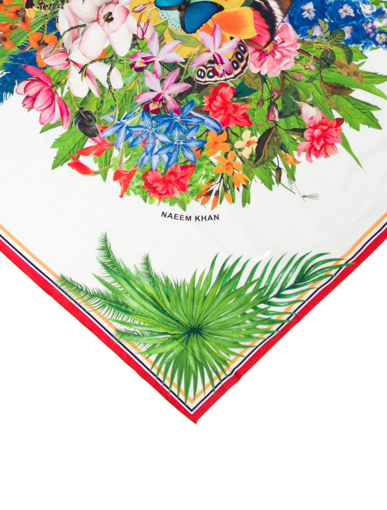 Naeem Khan Silk Floral Print Scarf