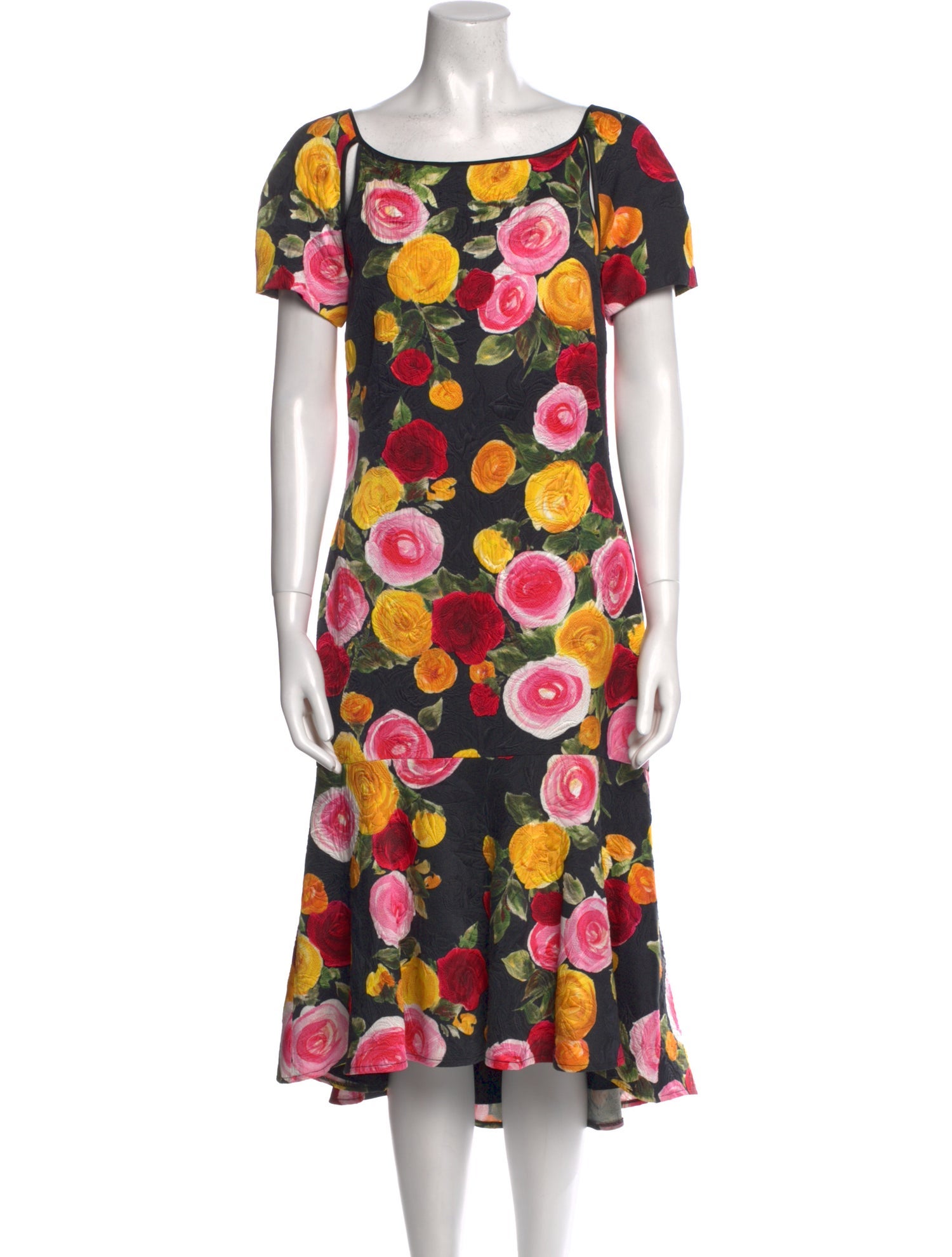 Naeem Khan Silk Midi Length Dress