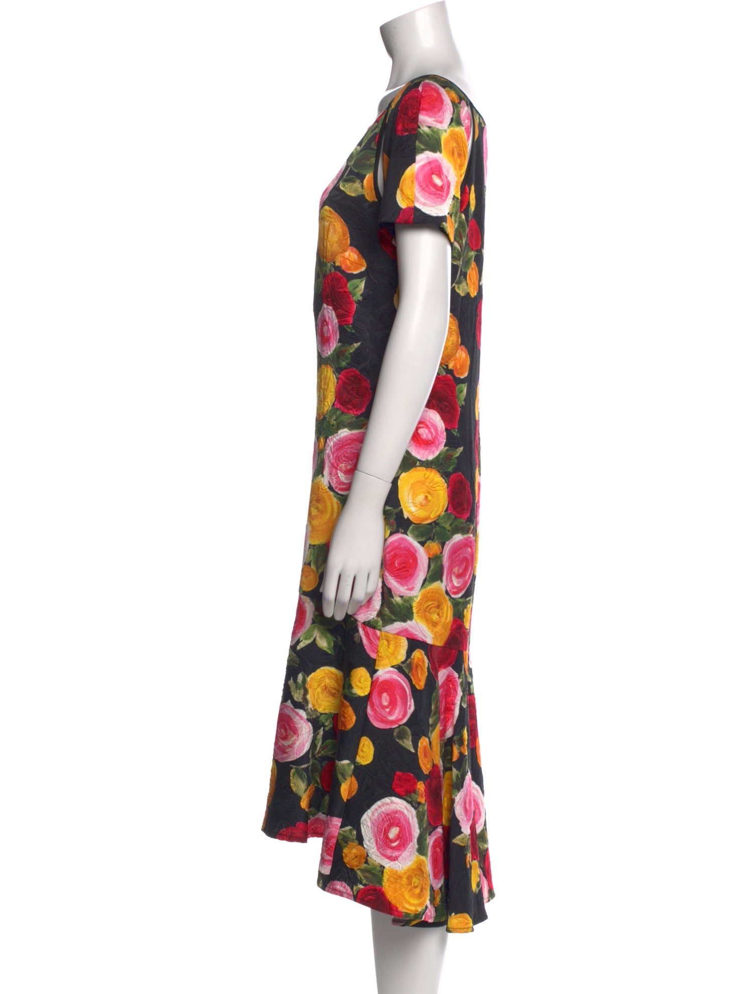 Naeem Khan Silk Midi Length Dress