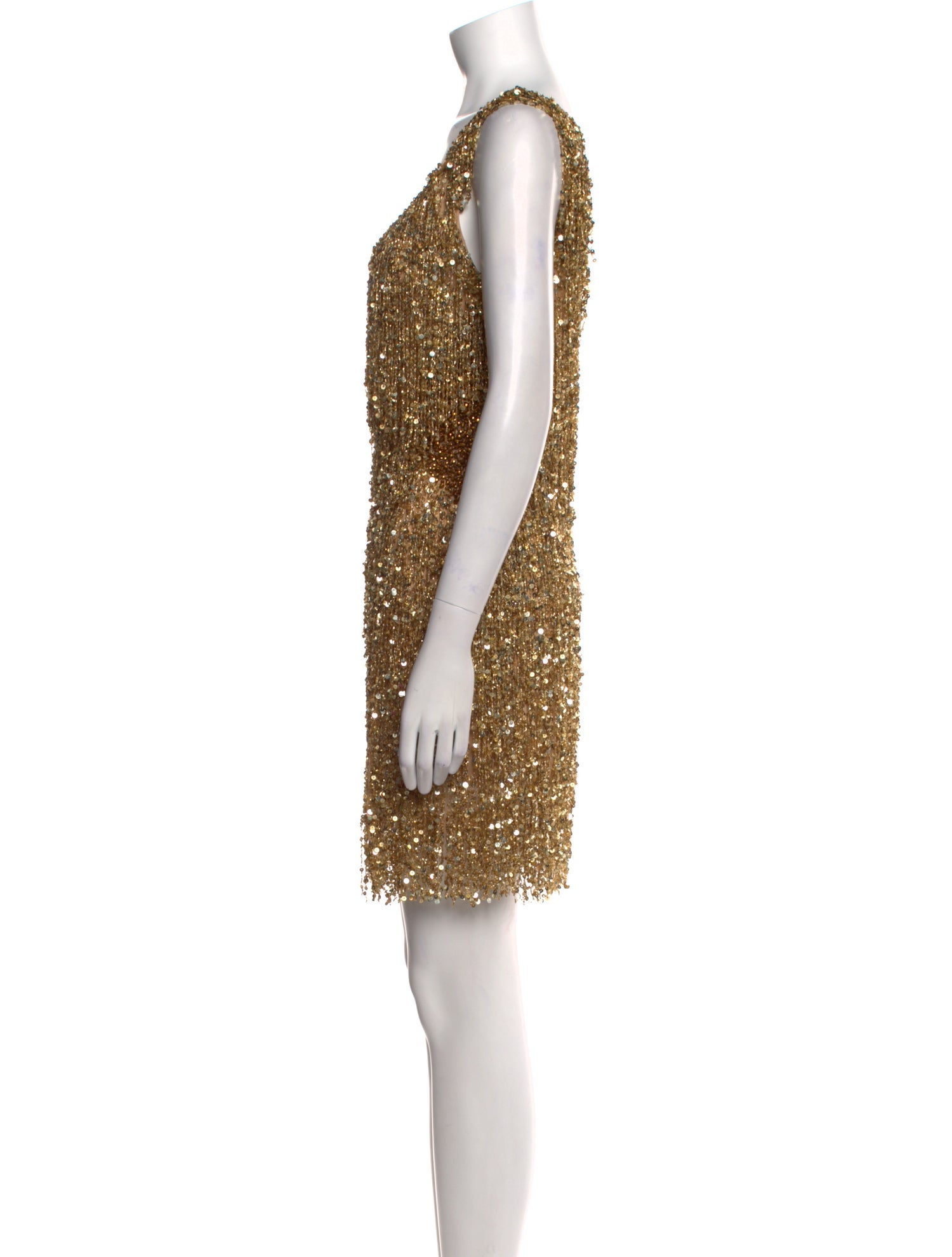 Naeem Khan V-Neck Mini Dress