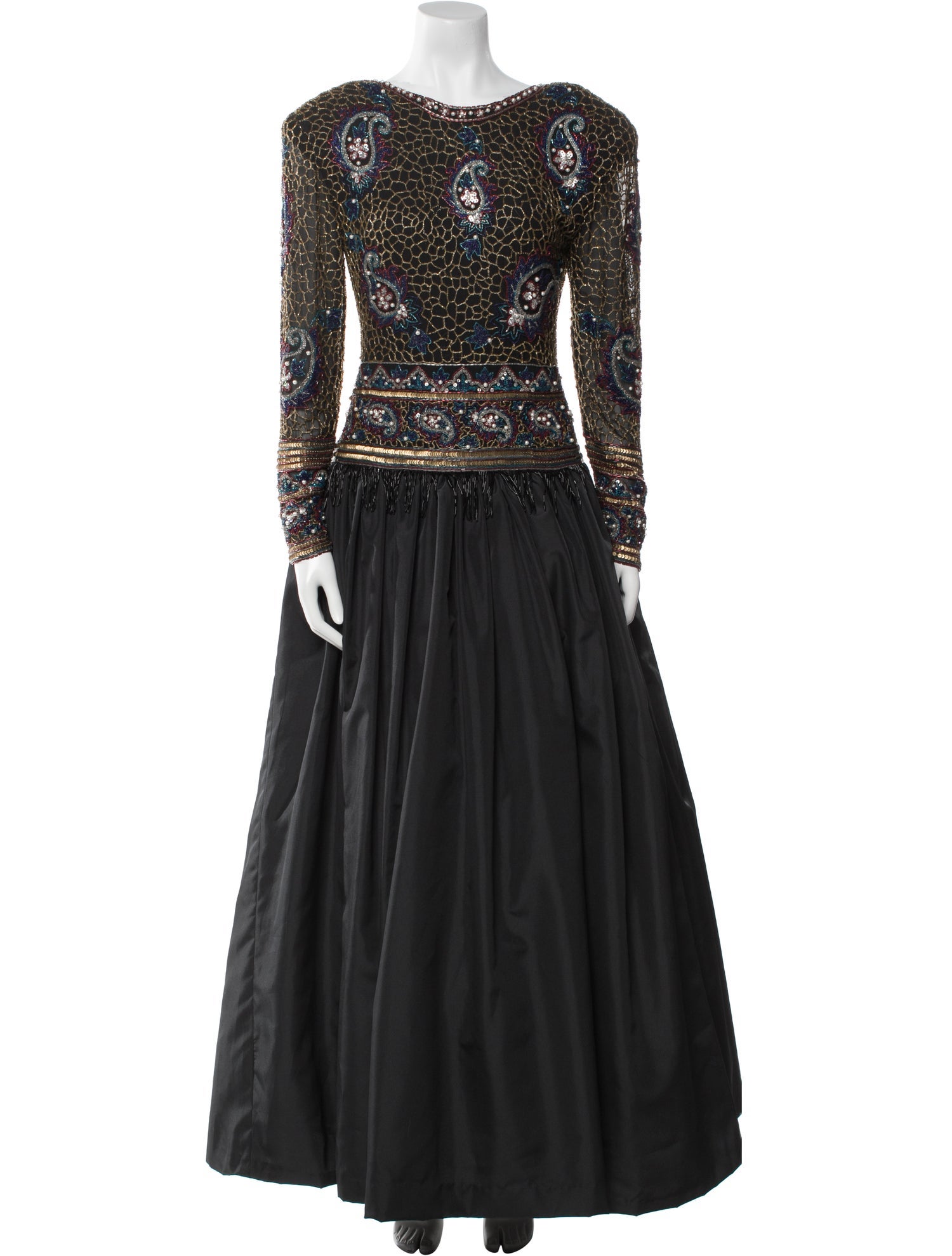 Naeem Khan Bateau Neckline Long Dress