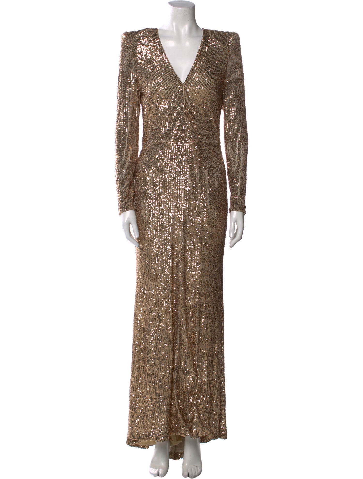 Naeem Khan V-Neck Long Dress