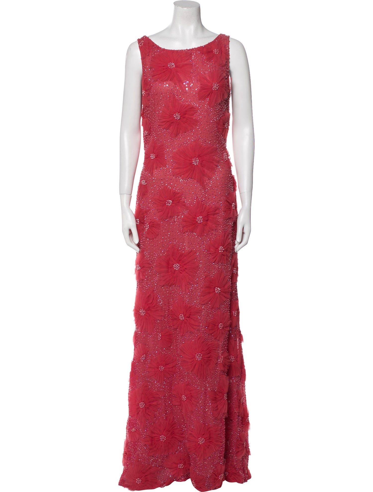 Naeem Khan Scoop Neck Long Dress