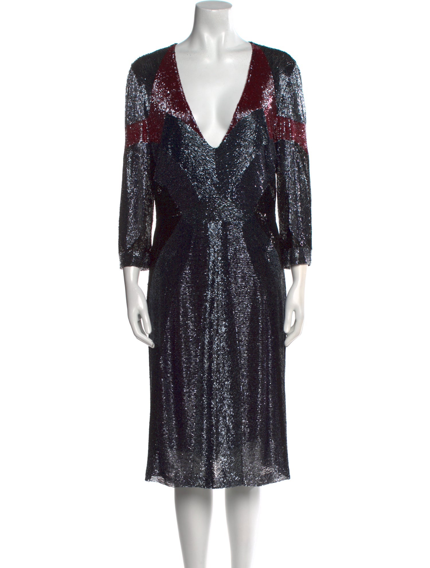 Naeem Khan Silk Knee-Length Dress