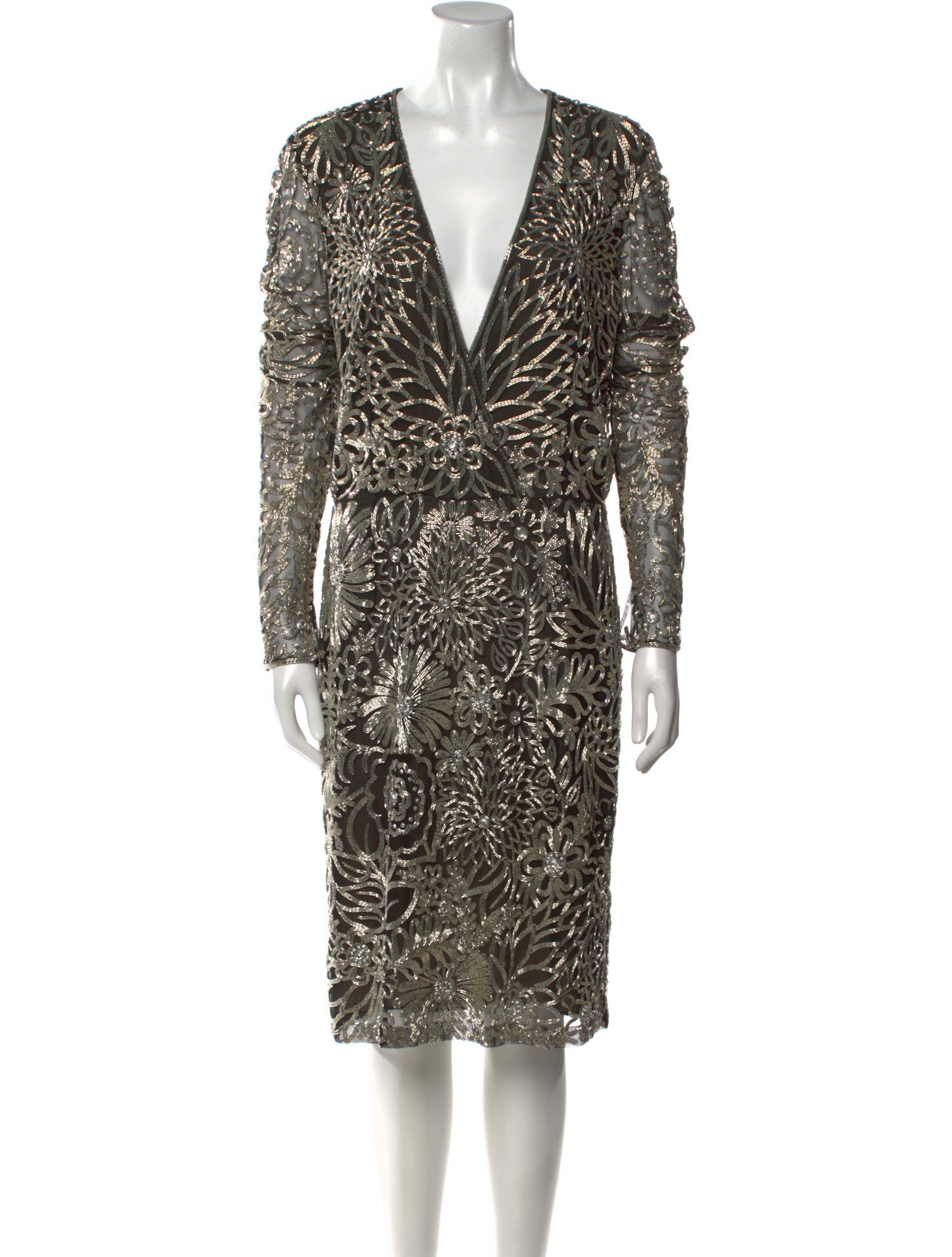 Naeem Khan Printed Midi Length Dress