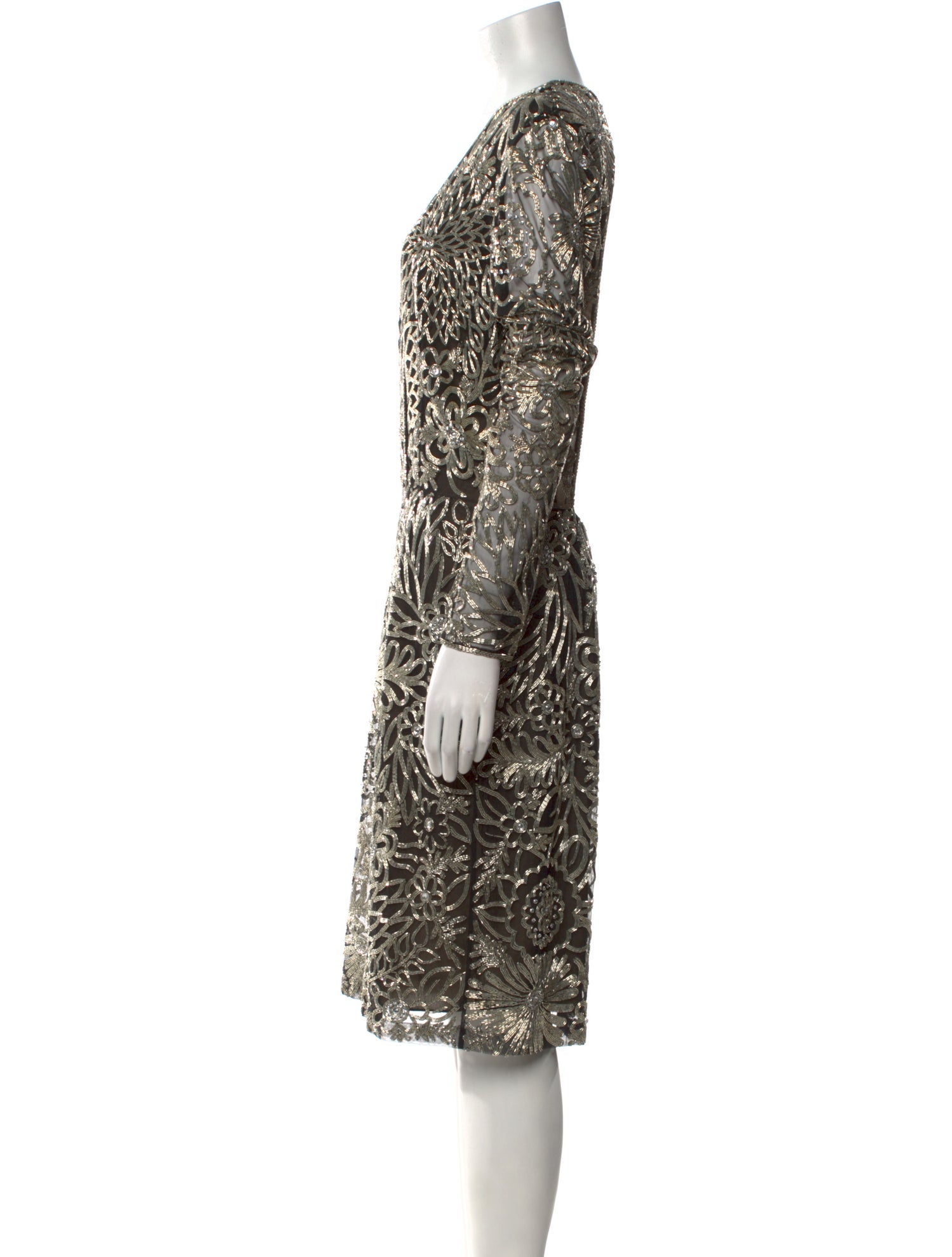 Naeem Khan Printed Midi Length Dress