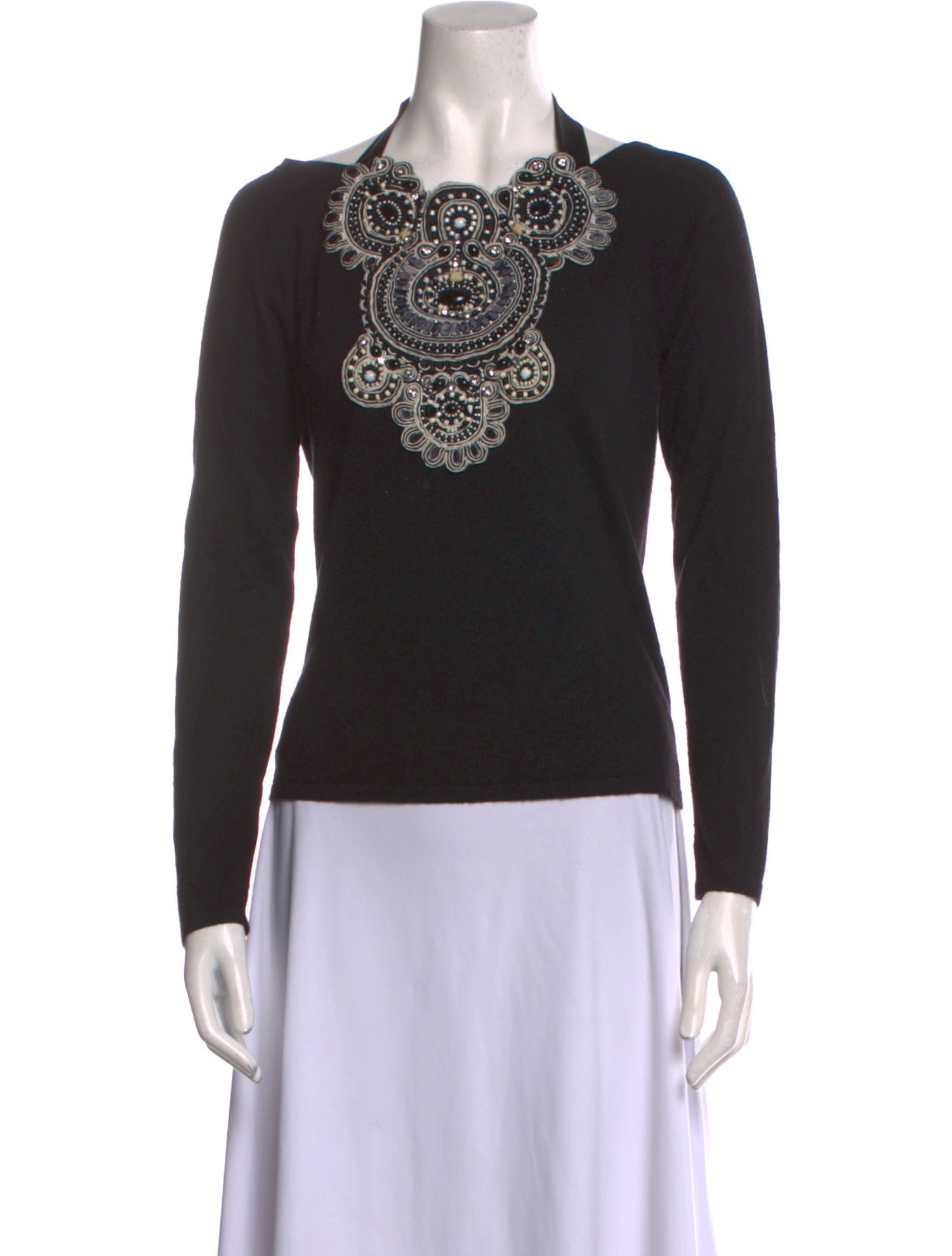 Naeem Khan Cashmere Printed Sweater