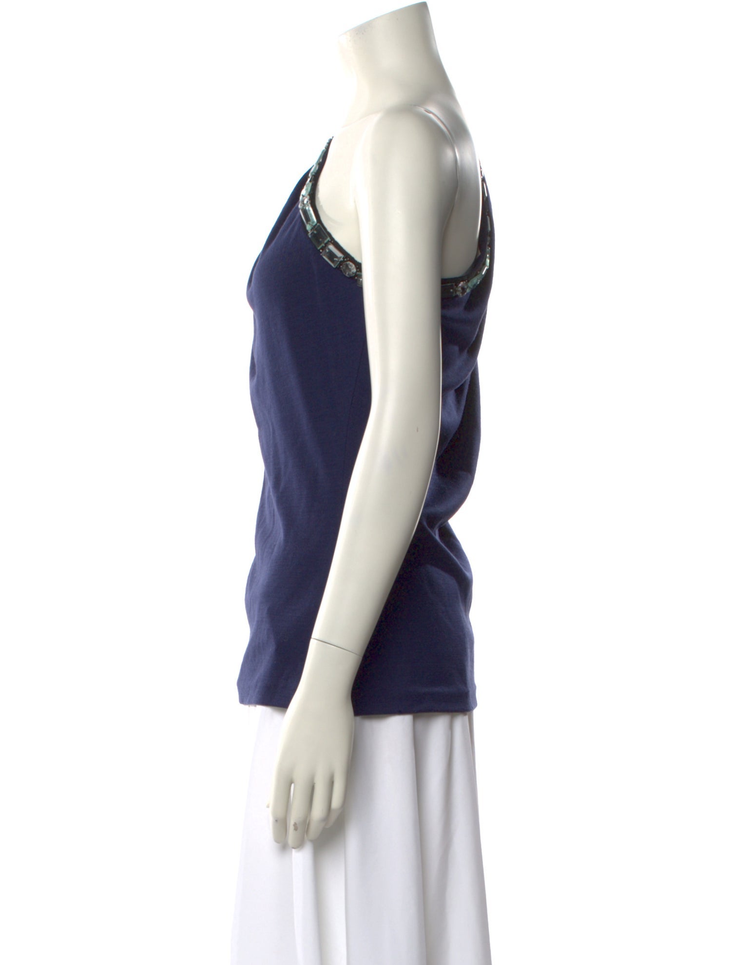 Naeem Khan Wool One-Shoulder Top