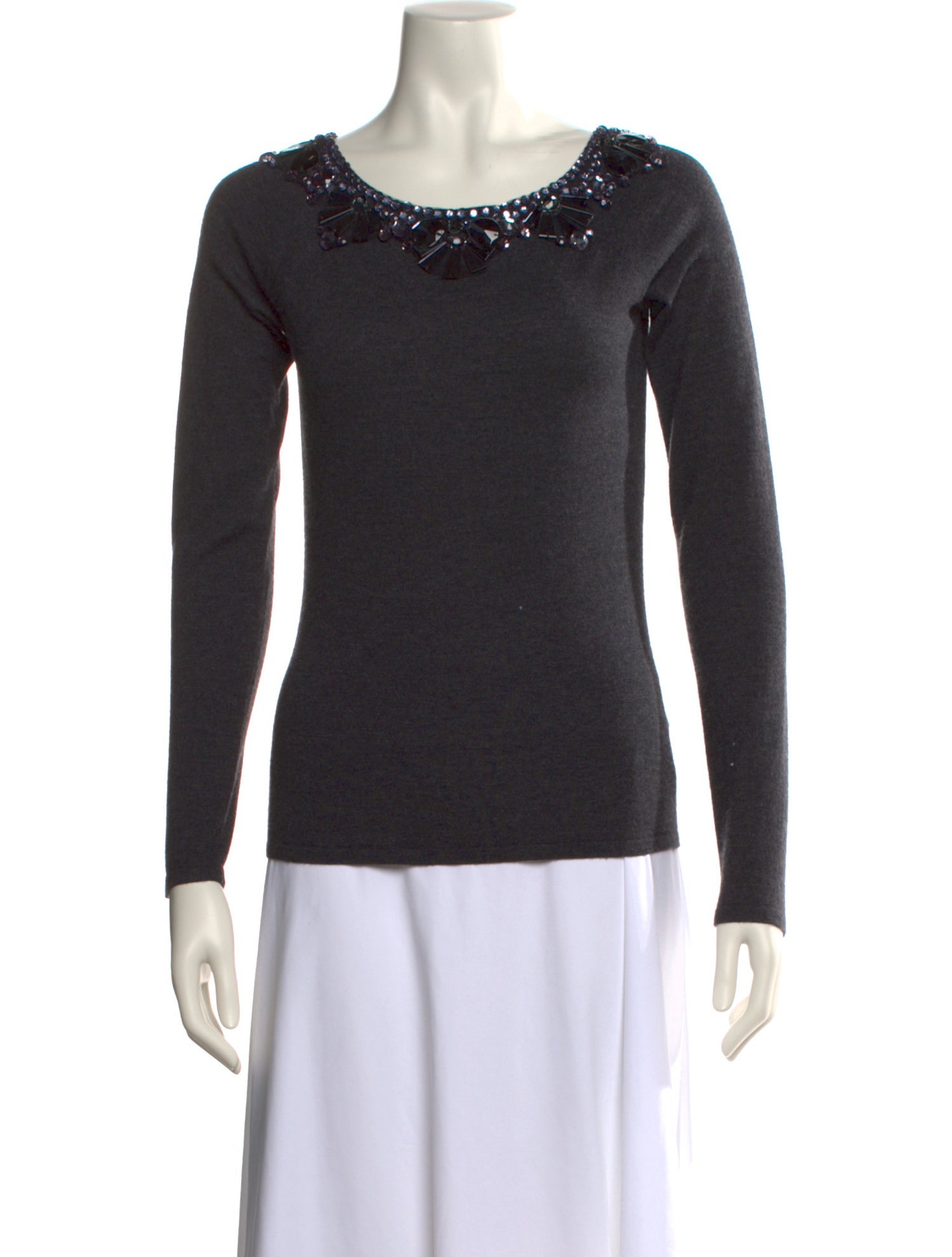 Naeem Khan Cashmere Scoop Neck Sweater
