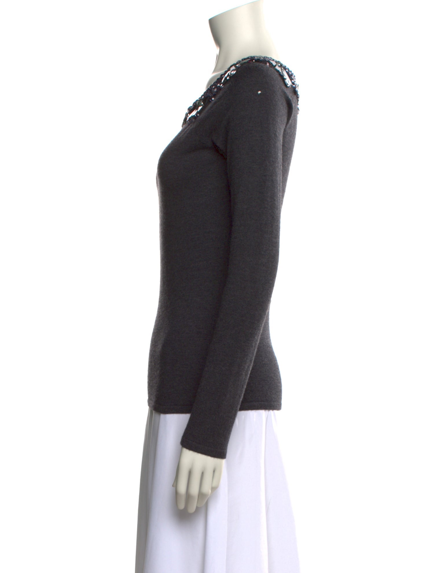 Naeem Khan Cashmere Scoop Neck Sweater