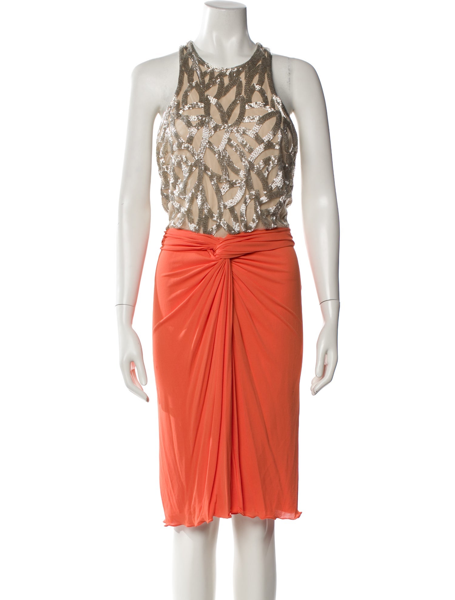 Naeem Khan Silk Knee-Length Dress