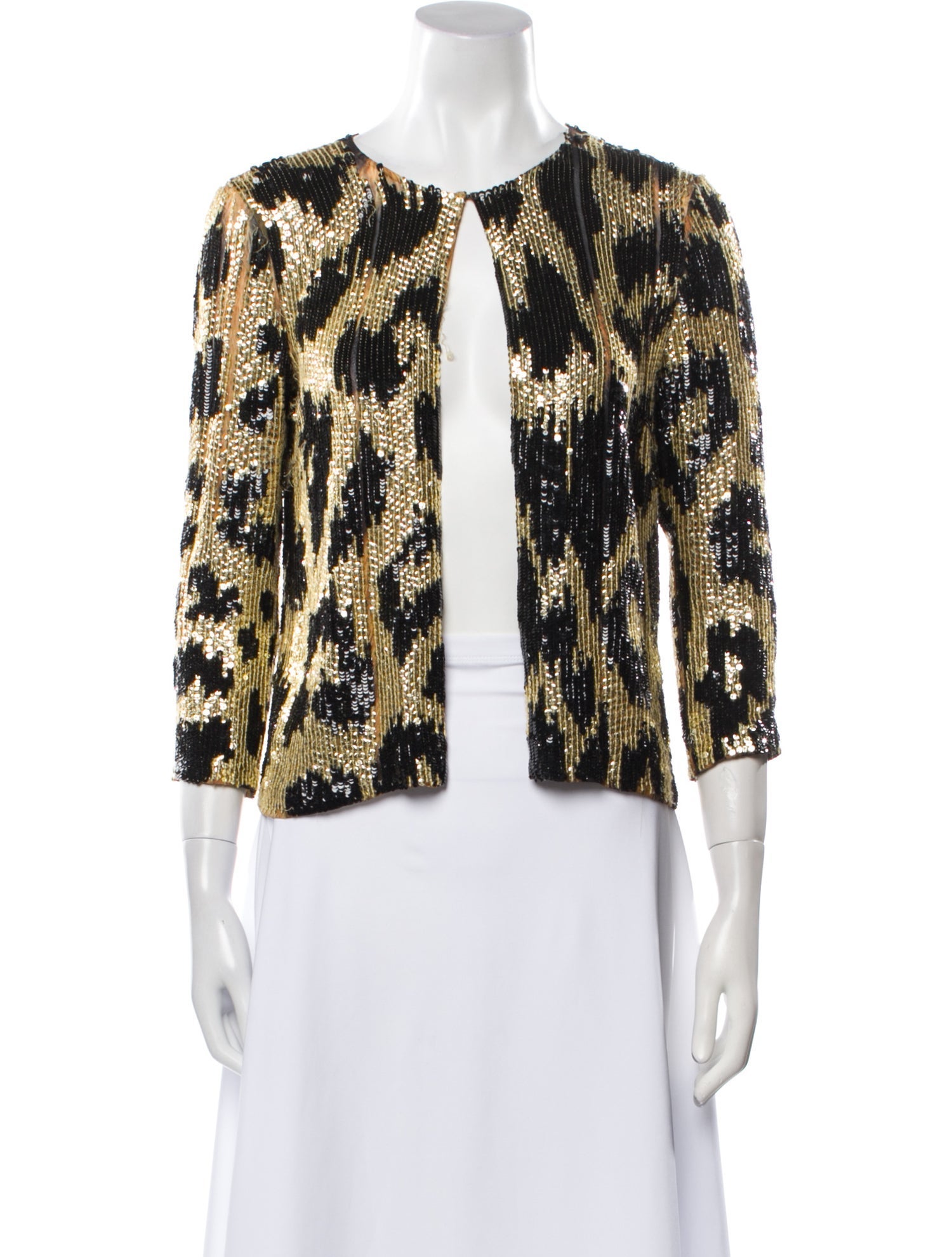 Naeem Khan Sequin Printed Evening Jacket