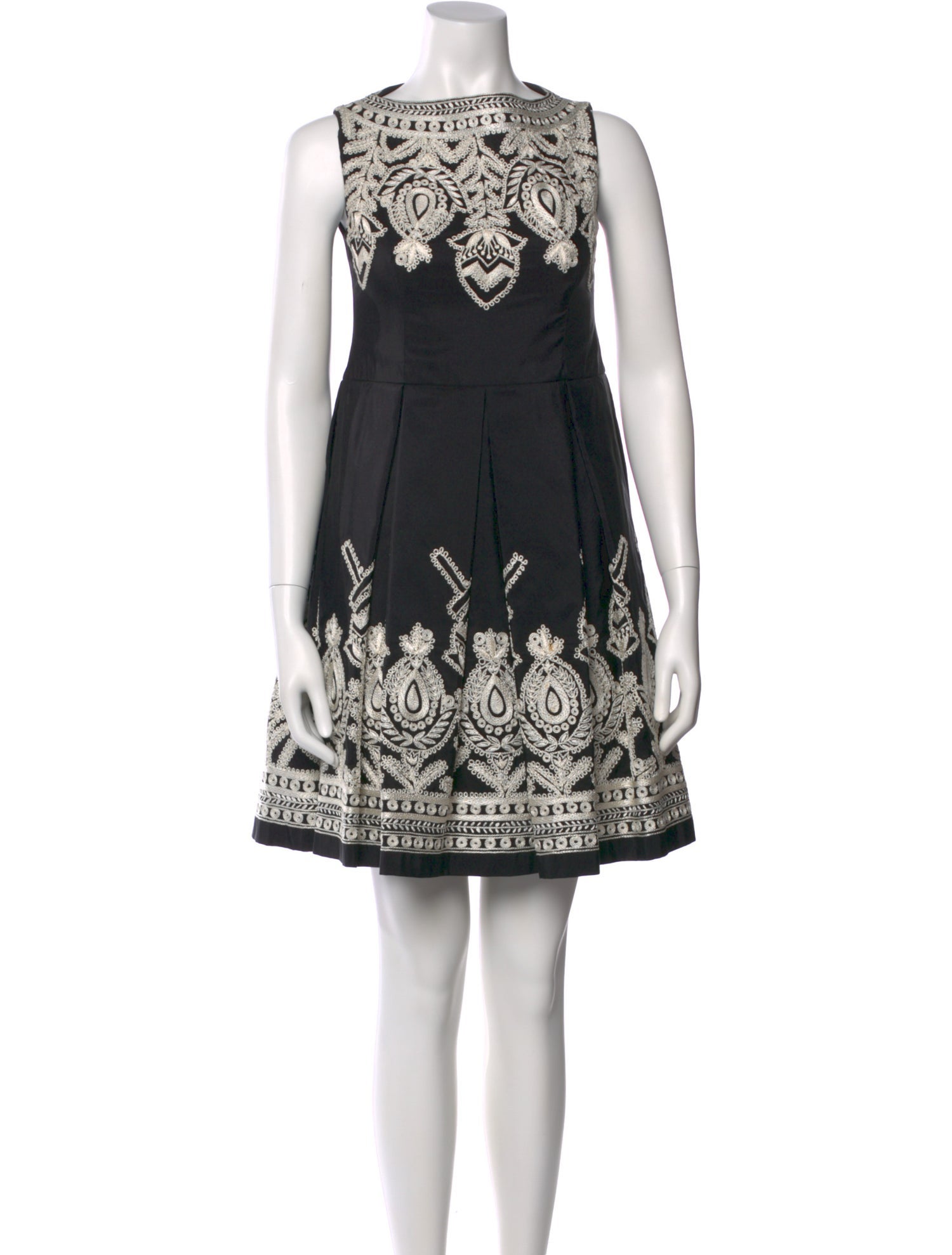 Naeem Khan Lace Pattern Mini Dress