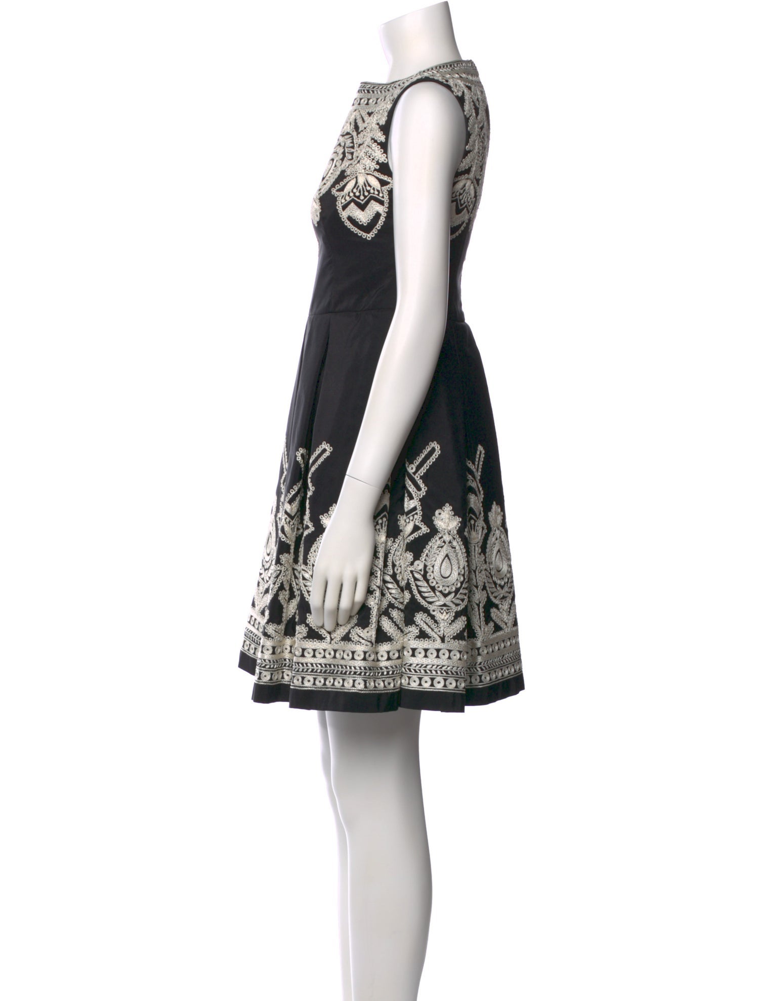 Naeem Khan Lace Pattern Mini Dress