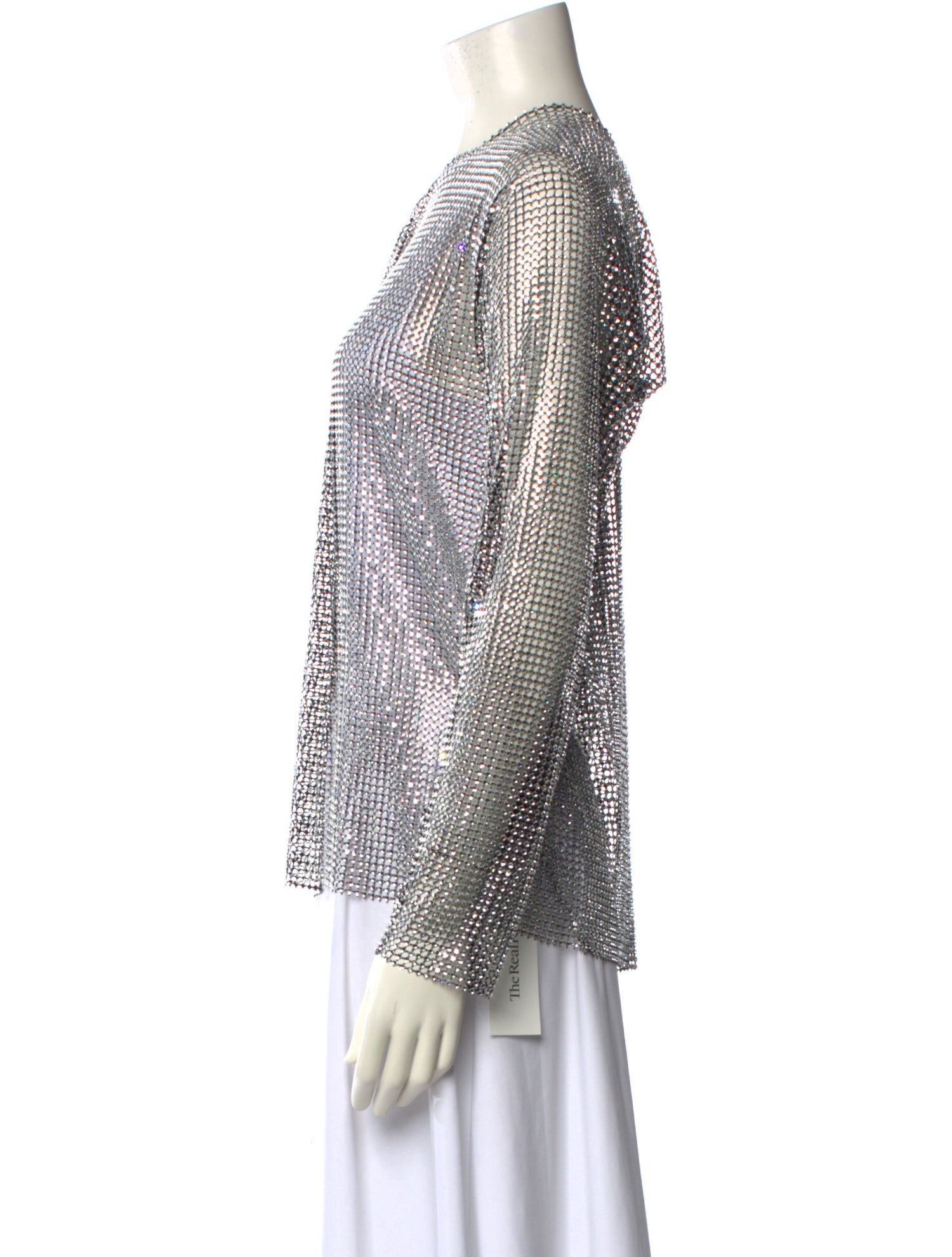 Naeem Khan Printed Mock Neck Blouse w/ Tags