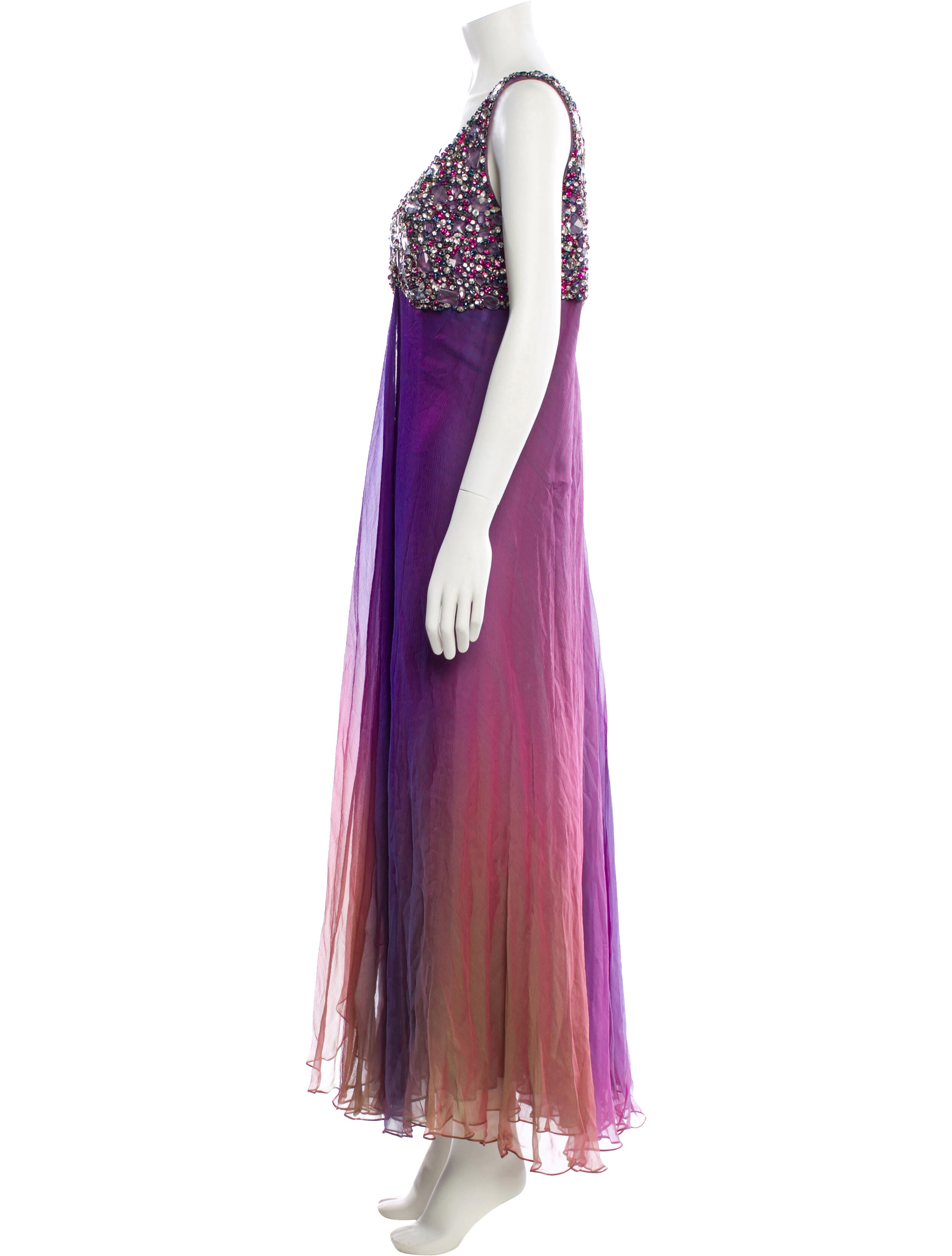 Naeem Khan V-Neck Knee-Length Dress