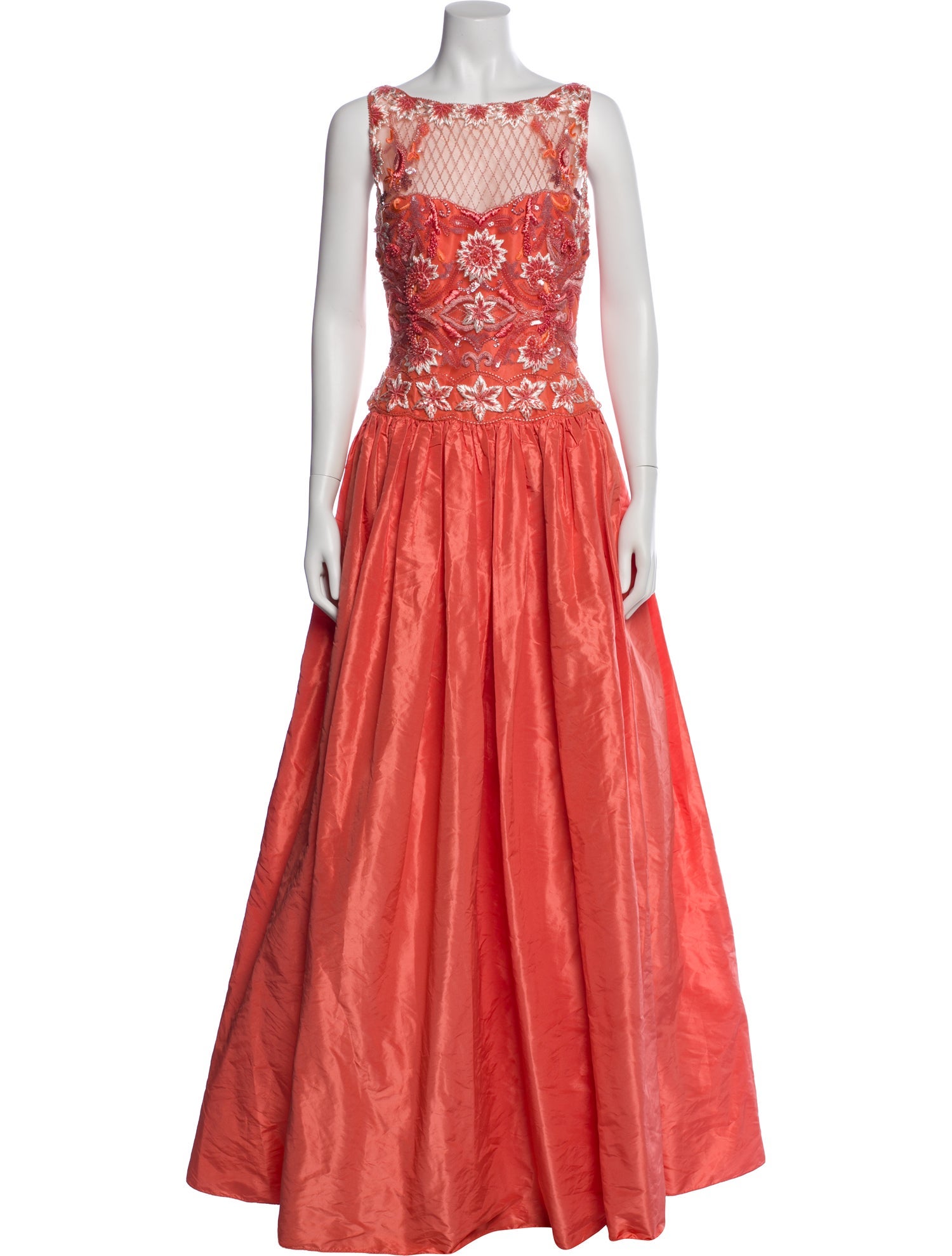 Naeem Khan Bateau Neckline Long Dress