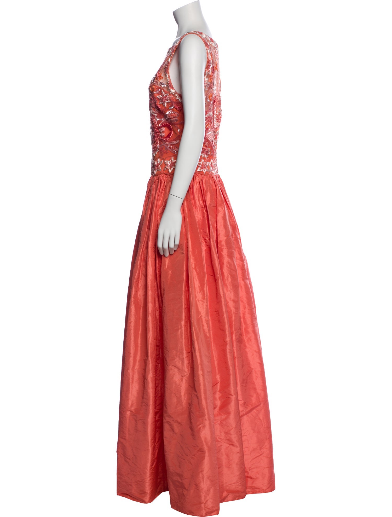 Naeem Khan Bateau Neckline Long Dress